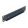 DeLOCK Patchpanel de fibra óptica 12 puertos SC Simplex 10 pulg 1U negro/azul