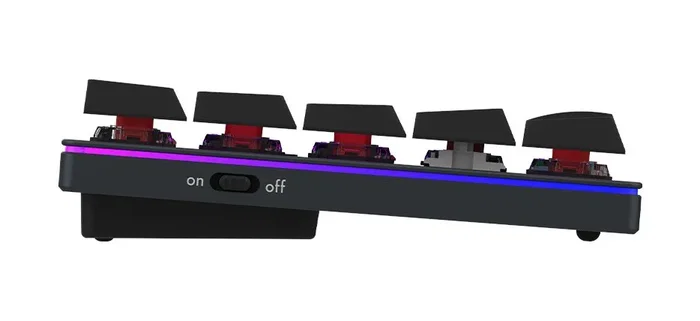 Aqirys Agena Black Teclado Mecánico 65% 68 Teclas Doble Modo Inalámbrico y Cableado Negro