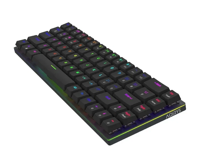 Aqirys Agena Black Teclado Mecánico 65% 68 Teclas Doble Modo Inalámbrico y Cableado Negro