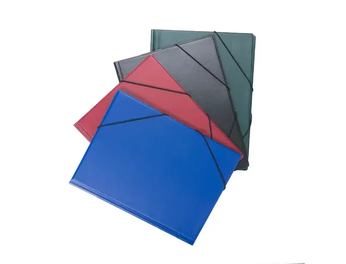 Grafoplás Carpeta con Gomas y 3 Solapas Forradas en PVC Granate