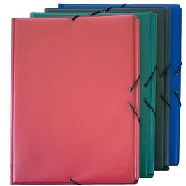 Grafoplás Carpeta Con Gomas 3 Solapas Folio Forradas Pvc Granate