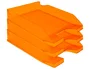 Q-connect Bandeja sobremesa plástico naranja transparente 240x70x340 mm