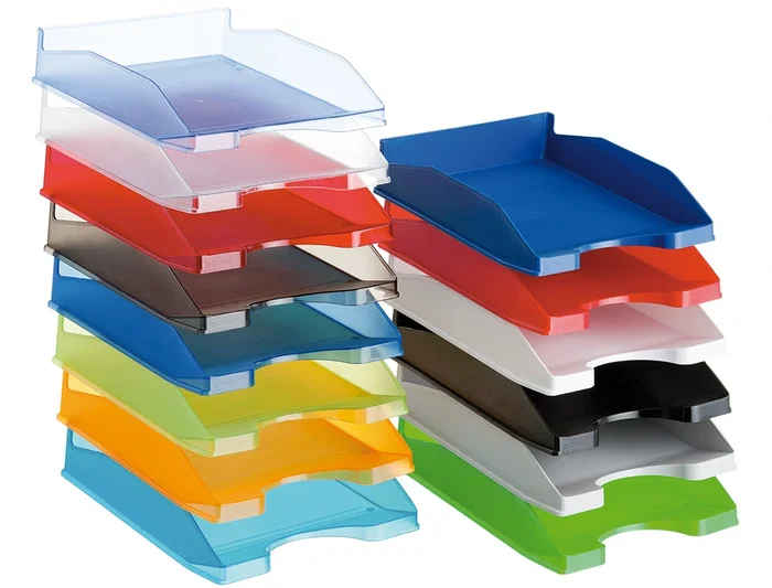 Q-connect Bandeja sobremesa plástico naranja transparente 240x70x340 mm