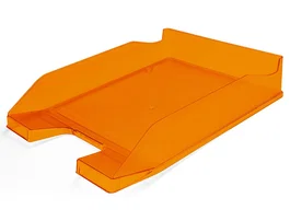 Q-connect Bandeja sobremesa plástico naranja transparente 240x70x340 mm