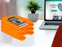 Q-connect Bandeja sobremesa plástico naranja transparente 240x70x340 mm
