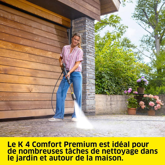 Karcher K 4 Comfort Premium Hidrolimpiadora de Alta Presión 1800W, 130 bar, 420 L/h