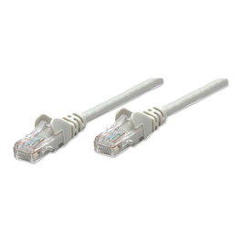 Intellinet Cable de Red Patch Cord RJ45 Cat6 UTP 2 metros Gris con Hebelschutz, Conectores Chapados en Oro, AWG 24, CCA