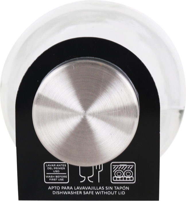 Anna Botella de Vidrio 1L con Tapa Metálica, 8x31cm (12 Unidades)