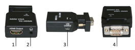 MicroConnect Convertidor Mini VGA a HDMI MC-CONMVGAHM