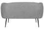 DKD Home Decor Sofá Scandi Gris Negro 129 x 75 x 73 cm