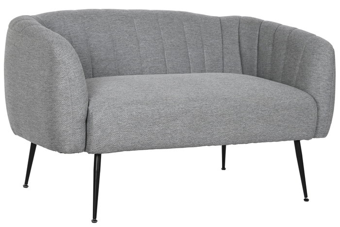 DKD Home Decor Sofá Scandi Gris Negro 129 x 75 x 73 cm DKD Home Decor Sofá Scandi Gris Negro 129 x 75 x 73 cm