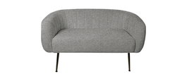 DKD Home Decor Sofá Scandi Gris Negro 129 x 75 x 73 cm