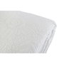 DKD Home Decor Colcha de Poliéster con Bordado Floral Blanco, 270x270x1 cm
