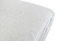 DKD Home Decor Colcha de Poliéster con Bordado Floral Blanco, 270x270x1 cm