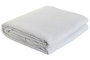 DKD Home Decor Colcha de Poliéster con Bordado Floral Blanco, 270x270x1 cm