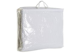 DKD Home Decor Colcha Romantico Blanco Poliester Floral 270 x 270 cm