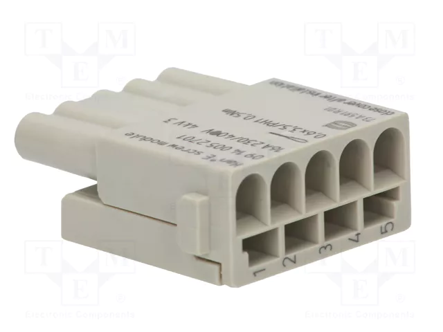 HARTING Han-Modular® Módulo Conector Hembra 5 Pines HARTING Han-Modular® Módulo Conector Hembra 5 Pines