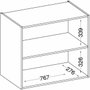 Aucune Armario alto LASSEN con 2 puertas basculantes, Gris mate