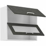 Aucune Armario alto LASSEN con 2 puertas basculantes, Gris mate