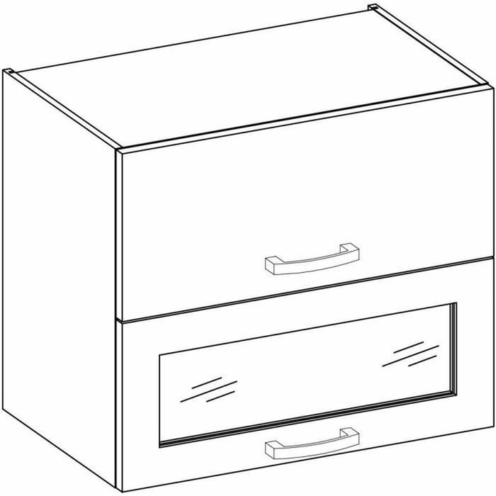 Aucune Armario alto LASSEN con 2 puertas basculantes, Gris mate Aucune Armario alto LASSEN con 2 puertas basculantes, Gris mate