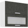 Aucune Armario alto LASSEN con 2 puertas basculantes, Gris mate