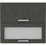 Aucune Armario alto LASSEN con 2 puertas basculantes, Gris mate