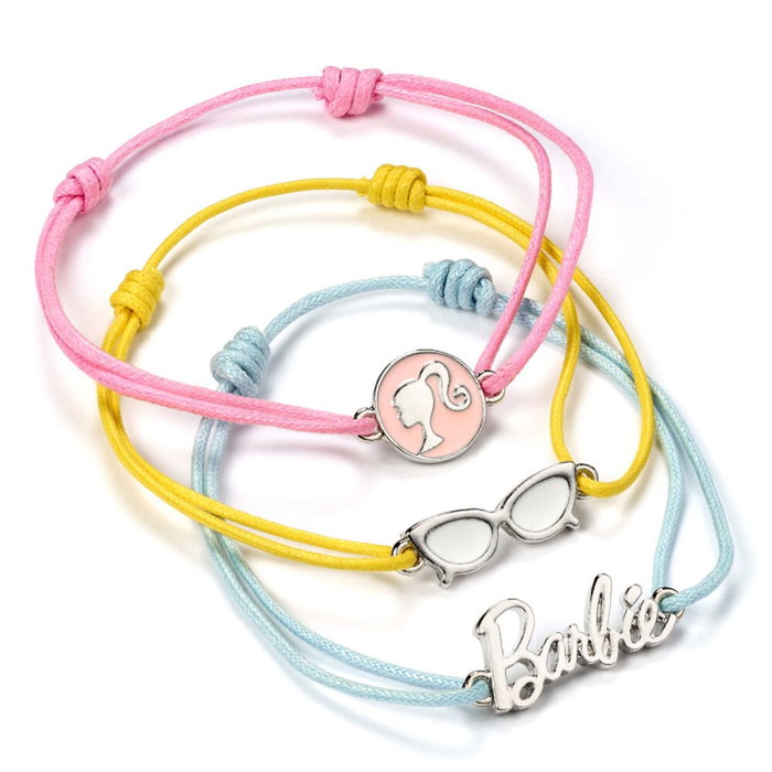 Barbie Set 3 Pulseras Amistad Aleación de Zinc