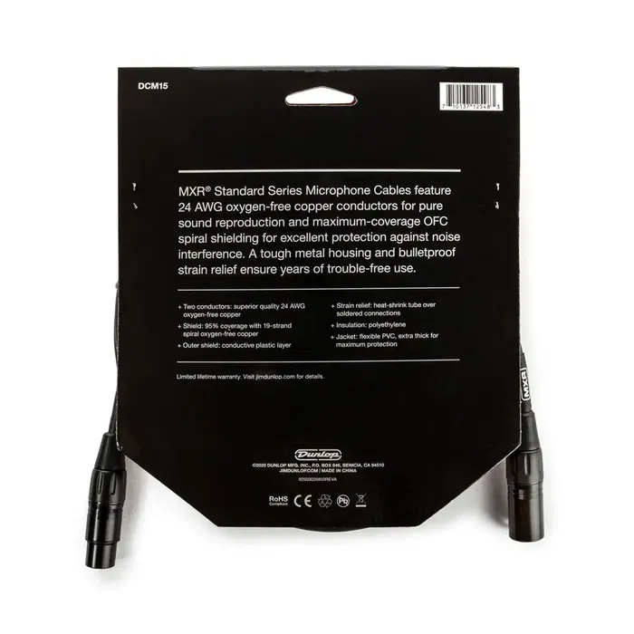 MXR Cable Micrófono Xlr-Xlr - 4.5 M Mxr Standard