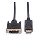 VALUE Cable DisplayPort a DVI-D 2 m Macho a Macho DP-DVILSOH2M - Dual Link, 1.1, Negro, WQXGA 2560x1600