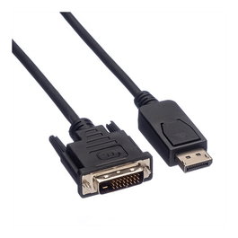 VALUE Cable DisplayPort a DVI-D 2 m Macho a Macho DP-DVILSOH2M - Dual Link, 1.1, Negro, WQXGA 2560x1600