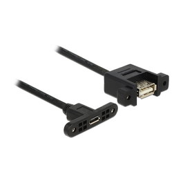 DeLOCK Cable USB 2.0 de Micro-B hembra a USB A hembra, 1 m
