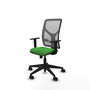 PIQUERAS Y CRESPO Silla de oficina Motilla con mecanismo Sincro, asiento Verde y malla Gris