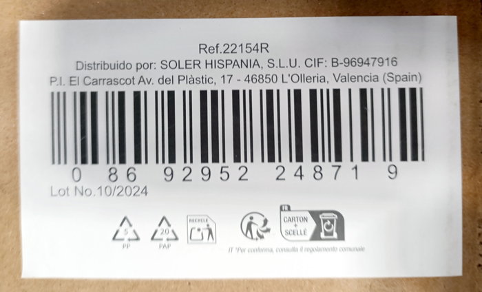 ELLA Set de 6 Copas Champán Flauta, Vidrio, 23 cm de Altura, 230 ml - (Ell533F) (4 Cajas)