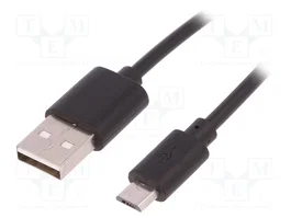 QOLTEC Cable USB 2.0 con conector USB A y micro USB B de 0,25m