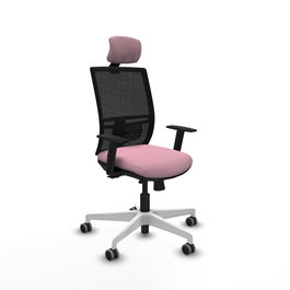 PIQUERAS Y CRESPO Silla de oficina Yunquera Rosa con mecanismo Sincro/Traslack