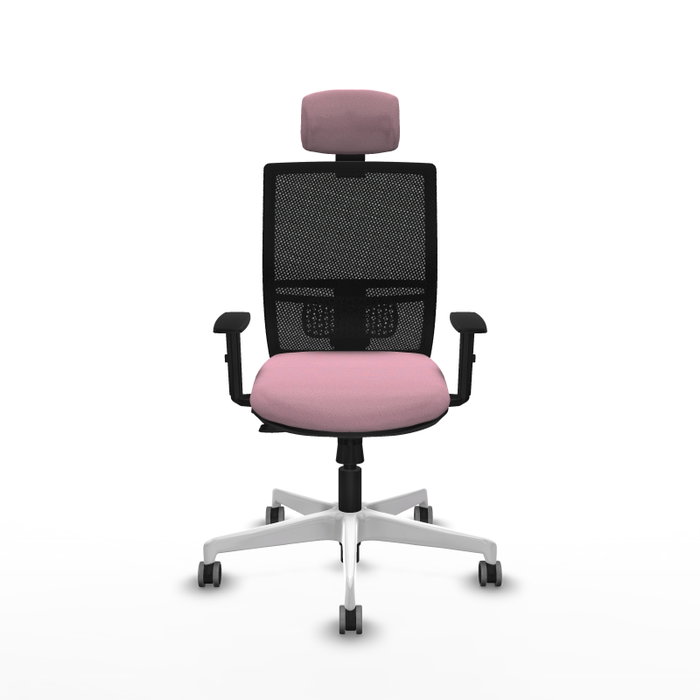PIQUERAS Y CRESPO Silla de oficina Yunquera Rosa con mecanismo Sincro/Traslack