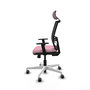 PIQUERAS Y CRESPO Silla de oficina Yunquera Rosa con mecanismo Sincro/Traslack