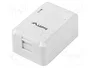 Lanberg OK1-0001-W Roseta de pared de 1 puerto Keystone Blanco