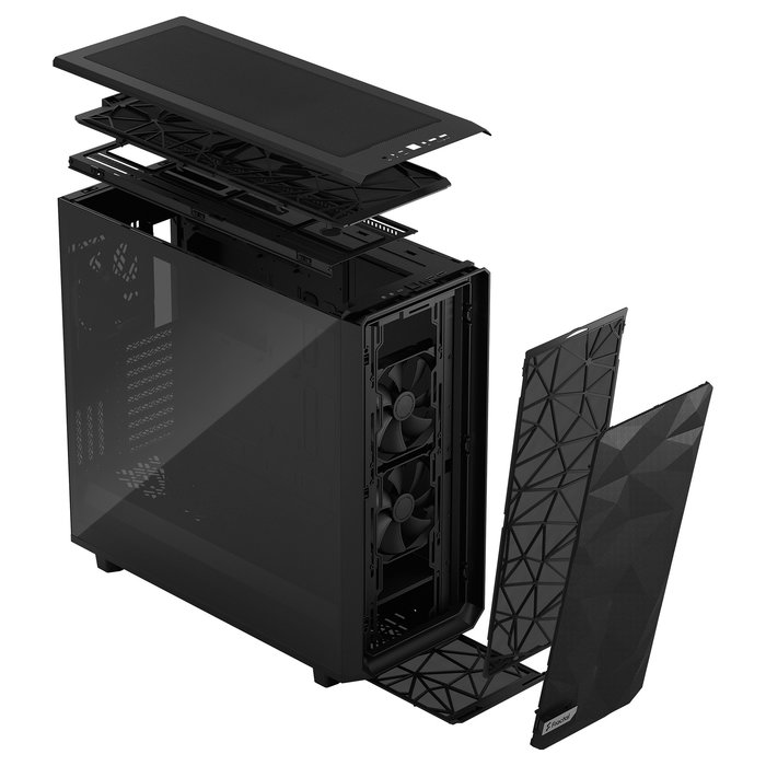 Fractal Design Meshify 2 XL Black Window Torre PC para Juego ATX EATX Micro ATX Mini-ITX SSI CEB Acero Vidrio Templado