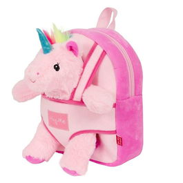 PERLETTI Mochila Infantil con Peluche de Unicornio, Niña, 26cm