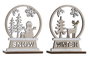 DKD Home Decor Figura Madera Winter Surtido de 2