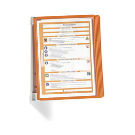Durable VarioWall 5551-09 Sistema de paneles de visualización con 5 fundas A4 naranja