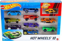 MATTEL Pack de 10 coches básicos Hot Wheels surtidos