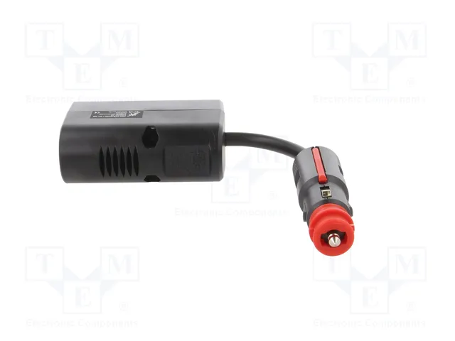 PRO CAR Divisor para mechero de coche con salida doble, 16A, negro PRO CAR Divisor para mechero de coche con salida doble, 16A, negro