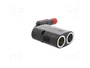 PRO CAR Divisor para mechero de coche con salida doble, 16A, negro