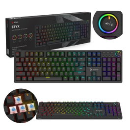 Savio STYX Teclado gaming mecánico Outemu Blue RGB