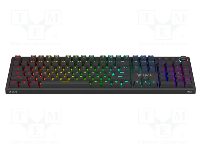 Savio STYX Teclado gaming mecánico Outemu Blue RGB