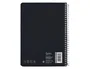 Liderpapel Cuaderno espiral A5, tapa dura, 80 hojas, 90gr, cuadro 4mm con margen, color negro