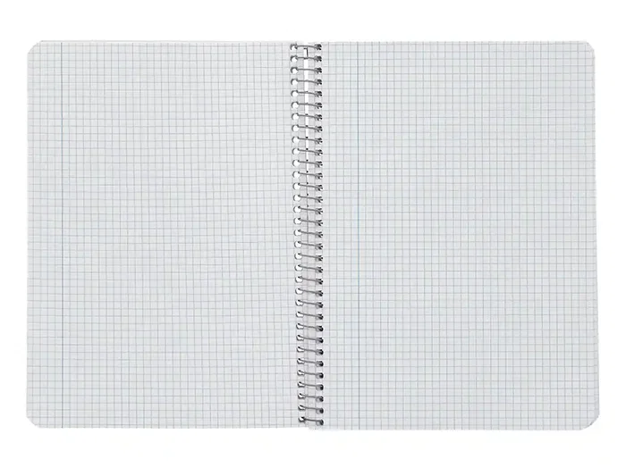 Liderpapel Cuaderno espiral A5, tapa dura, 80 hojas, 90gr, cuadro 4mm con margen, color negro