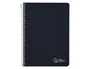 Liderpapel Cuaderno espiral A5, tapa dura, 80 hojas, 90gr, cuadro 4mm con margen, color negro